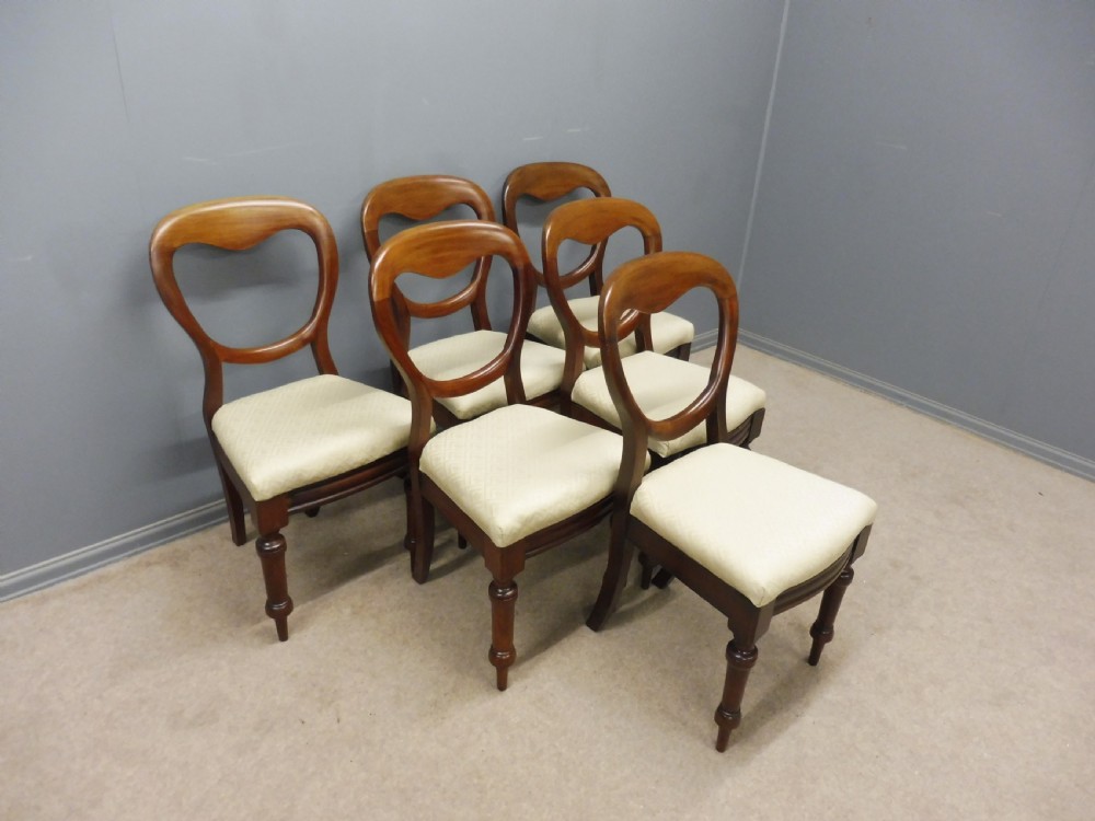 SET OF SIX VICTORIAN MAHOGANY BALLOON BACK DINING CHAIRS View IX