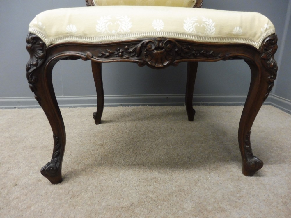 19TH CENTURY FRENCH WALNUT BEDROOM CHAIR View V