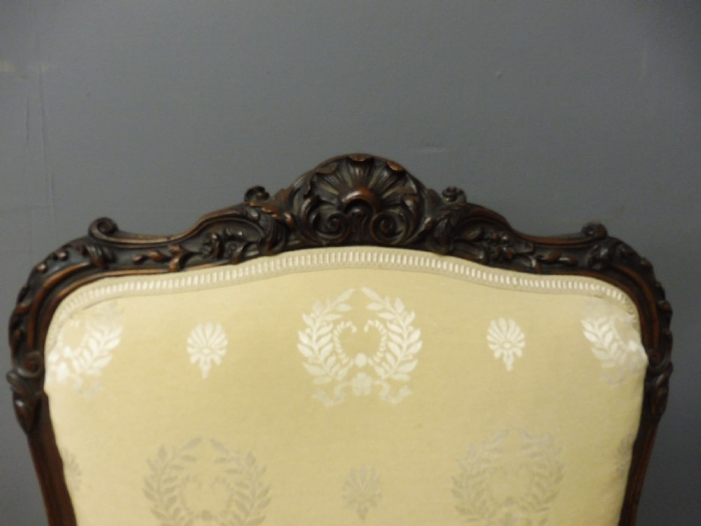 19TH CENTURY FRENCH WALNUT BEDROOM CHAIR View VI