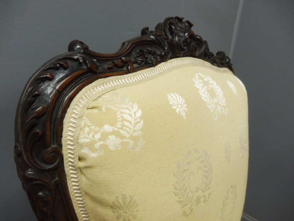 19TH CENTURY FRENCH WALNUT BEDROOM CHAIR View VII
