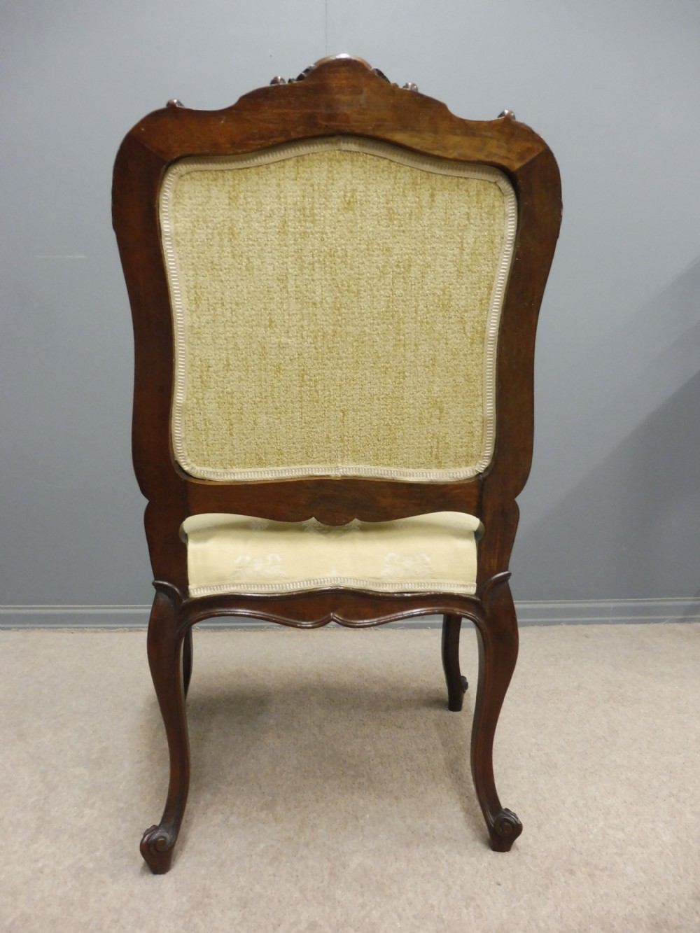 19TH CENTURY FRENCH WALNUT BEDROOM CHAIR View X