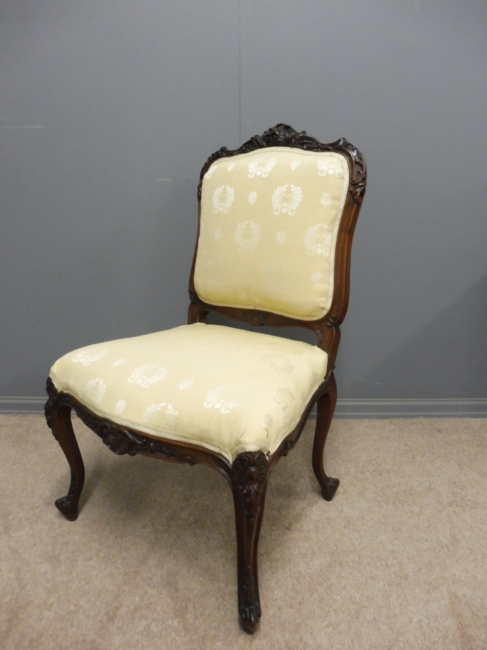 19TH CENTURY FRENCH WALNUT BEDROOM CHAIR View XII