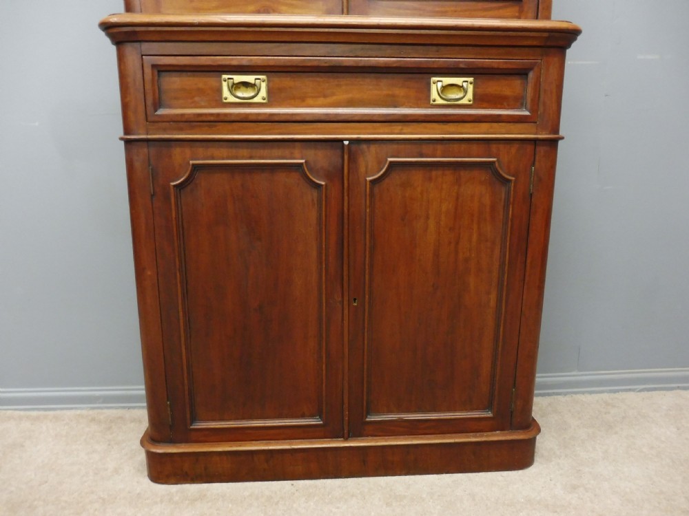 VICTORIAN ROUND CORNERED CABINET BOOKCASE  View IV