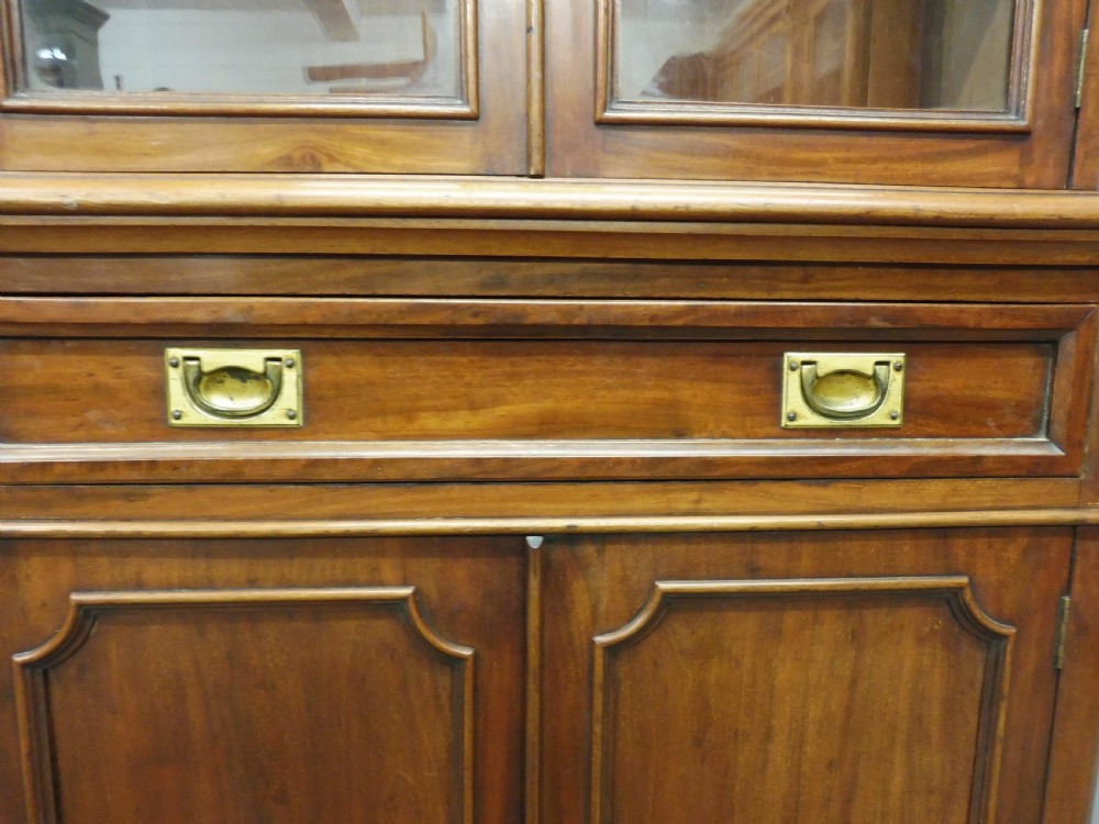 VICTORIAN ROUND CORNERED CABINET BOOKCASE  View VII