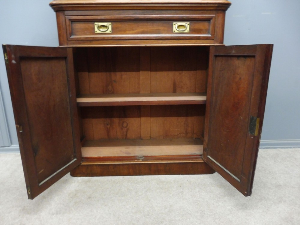 VICTORIAN ROUND CORNERED CABINET BOOKCASE  View XI