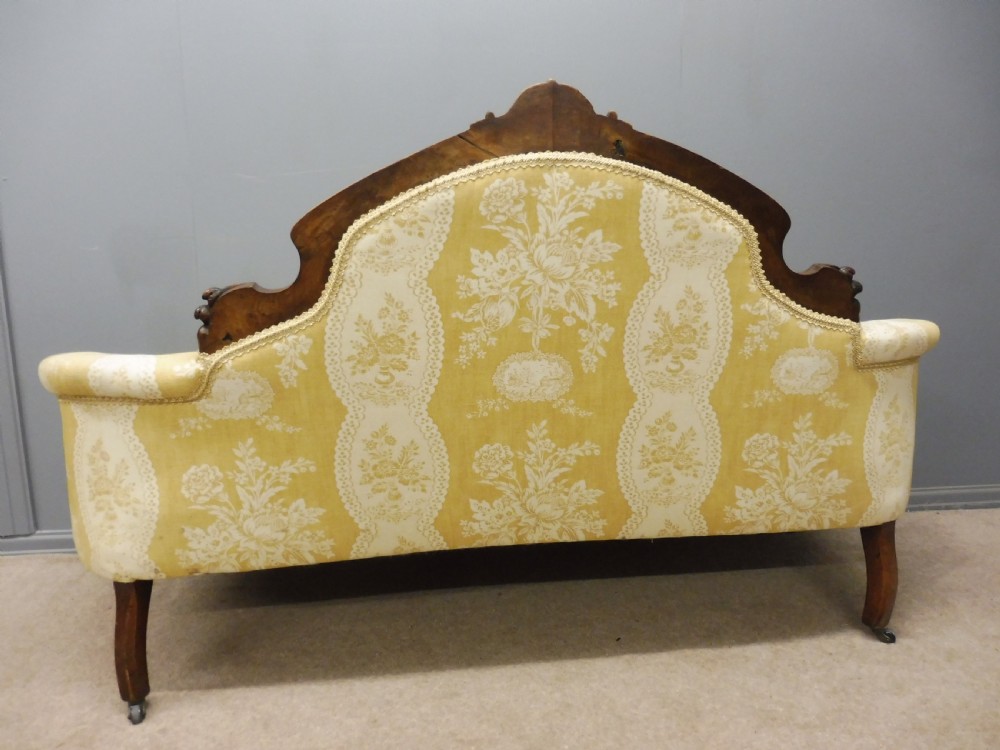 19th CENTURY WALNUT AND INLAID SHOW FRAME SOFA View VIII