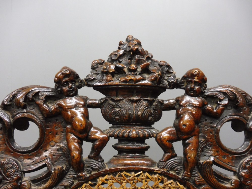 2 BEAUTIFULLY CARVED OAK 19TH CENTURY TOP QUALITY CAROLEAN ARMCHAIRS View VI