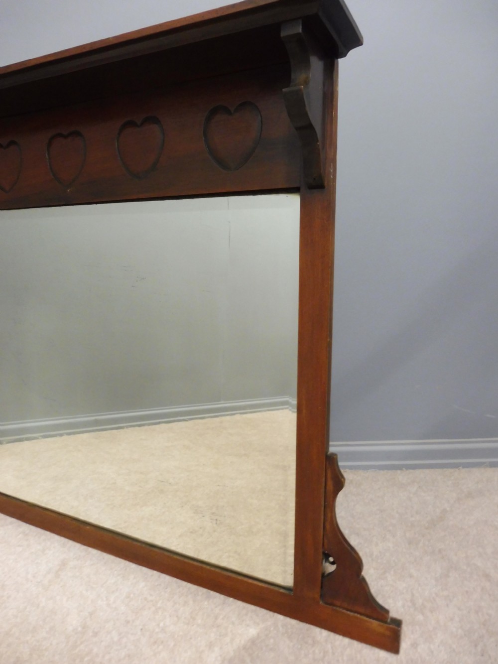 WALNUT ARTS AND CRAFTS MIRROR View III