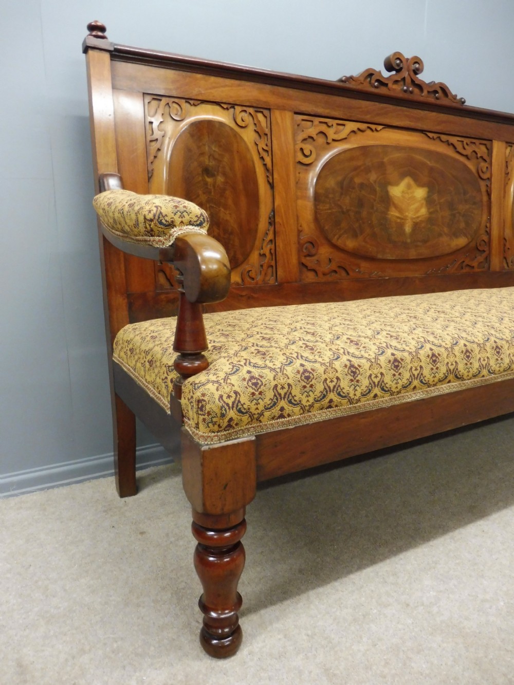 MAHOGANY COUNTRY HOUSE HALL SEAT View XII