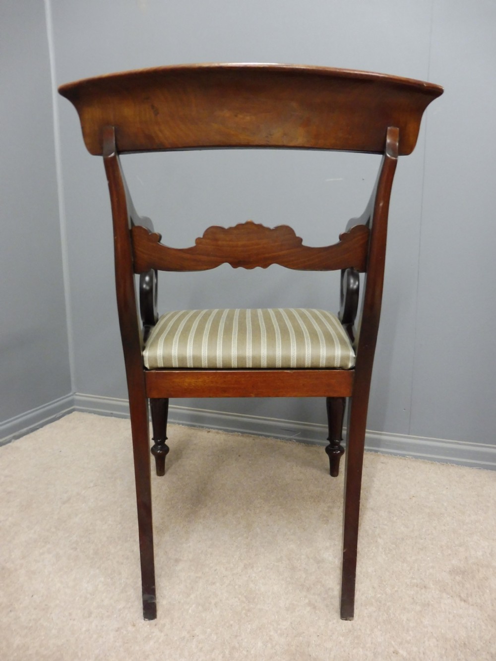 A VERY GOOD PAIR OF REGENCY MAHOGANY ELBOW CHAIRS View XI
