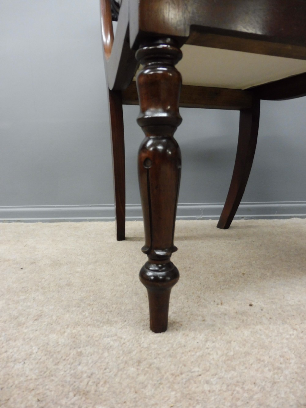 A VERY GOOD PAIR OF REGENCY MAHOGANY ELBOW CHAIRS View XIV