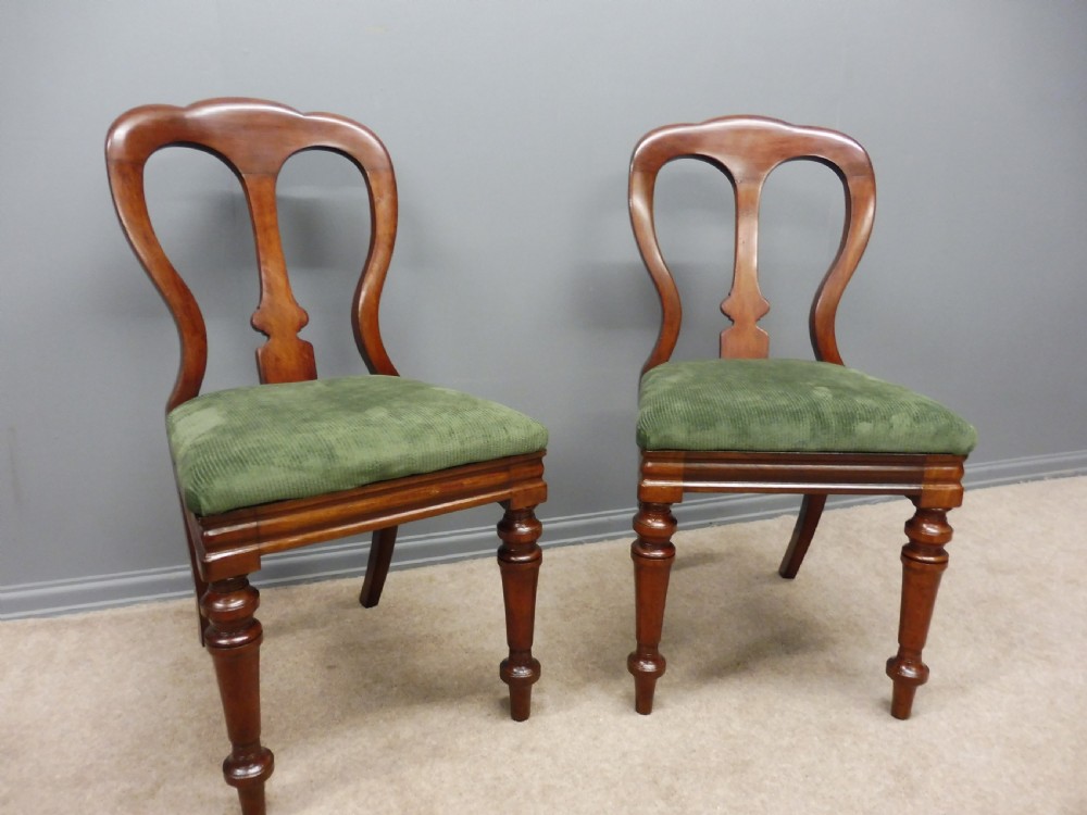 SET OF TEN RESTORED VICTORIAN MAHOGANY DINING CHAIRS View V