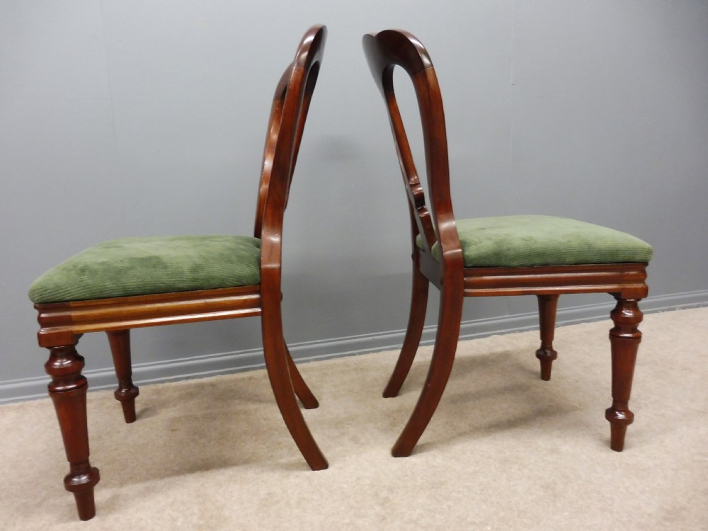 SET OF TEN RESTORED VICTORIAN MAHOGANY DINING CHAIRS View VI