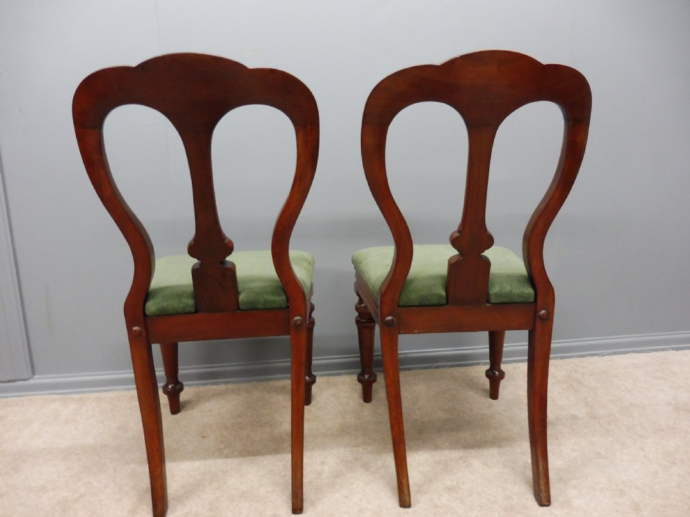 SET OF TEN RESTORED VICTORIAN MAHOGANY DINING CHAIRS View VII