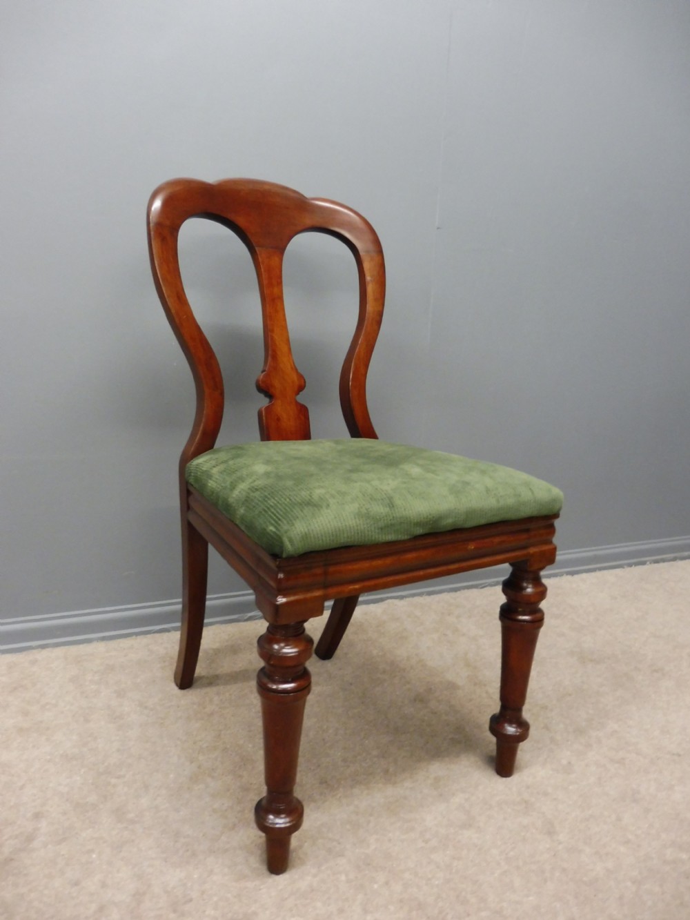 SET OF TEN RESTORED VICTORIAN MAHOGANY DINING CHAIRS View IX
