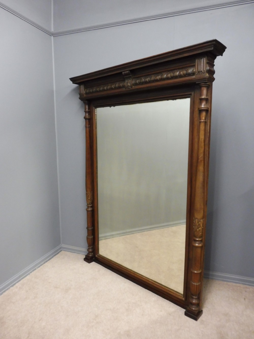 LARGE 19TH CENTURY FRENCH MAHOGANY MIRROR View III