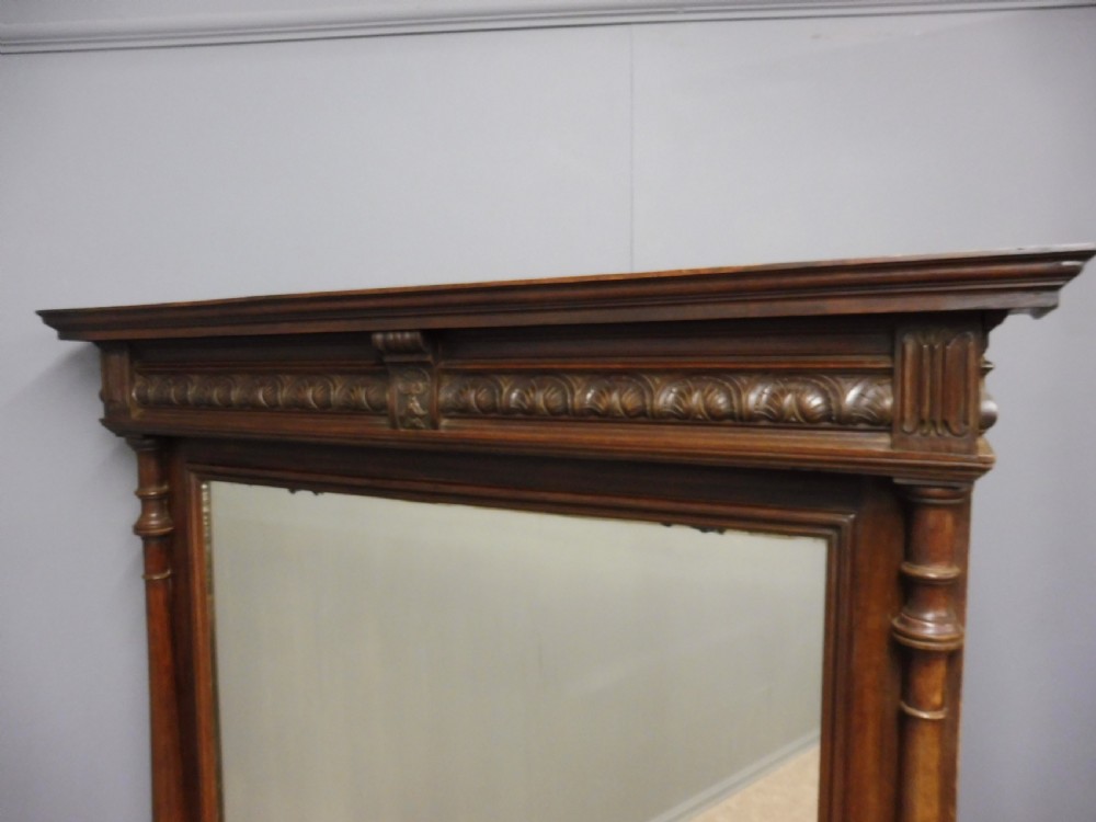 LARGE 19TH CENTURY FRENCH MAHOGANY MIRROR View IV