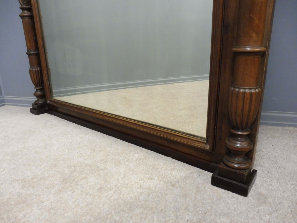 LARGE 19TH CENTURY FRENCH MAHOGANY MIRROR View VI