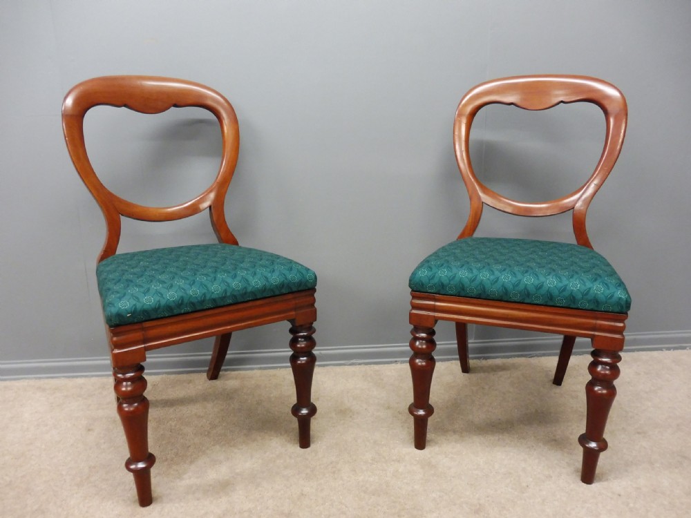 SET OF TEN RESTORED VICTORIAN MAHOGANY BALLOON BACK DINING CHAIRS View VII