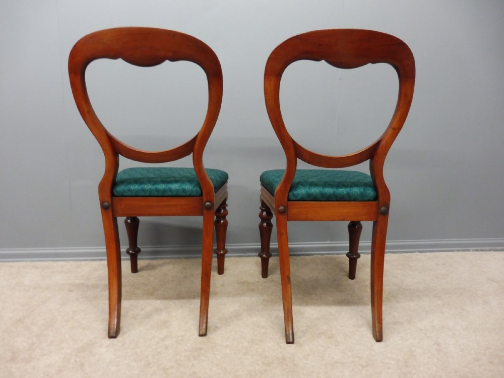 SET OF TEN RESTORED VICTORIAN MAHOGANY BALLOON BACK DINING CHAIRS View IX