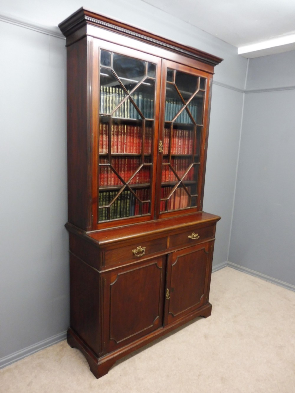 VICTORIAN MAHOGANY LIBRARY BOOKCASE