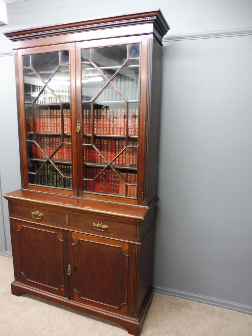 VICTORIAN MAHOGANY LIBRARY BOOKCASE View II
