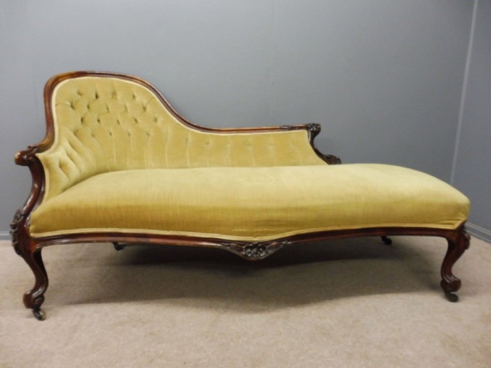 VICTORIAN ROSEWOOD CHAISE LONGUE 