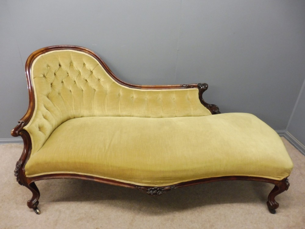 VICTORIAN ROSEWOOD CHAISE LONGUE  View III