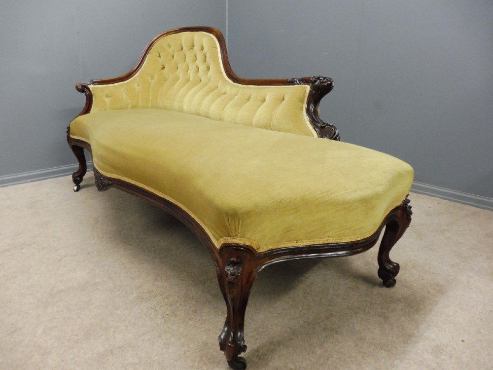 VICTORIAN ROSEWOOD CHAISE LONGUE  View V