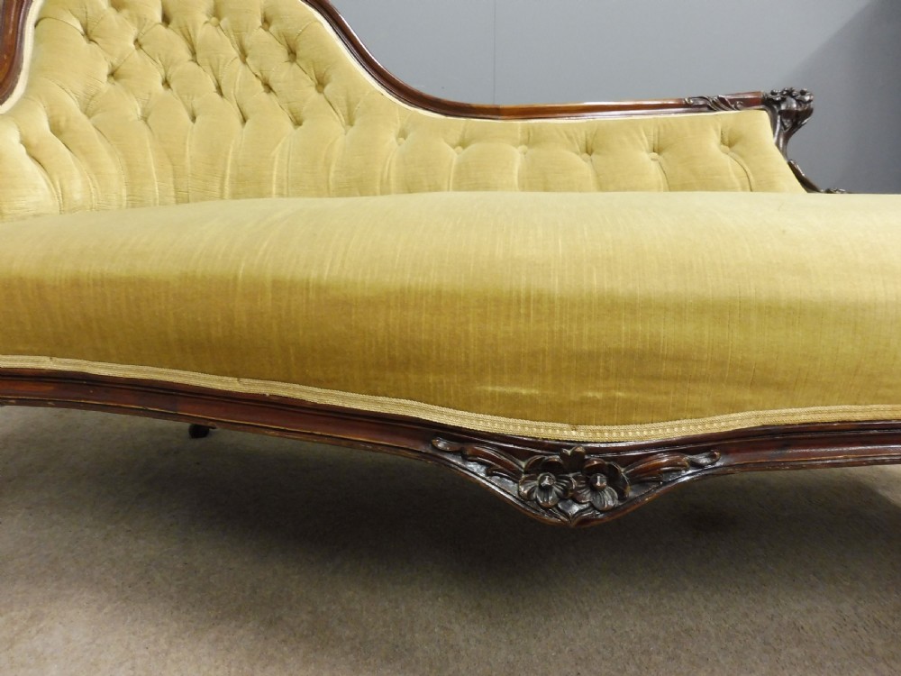 VICTORIAN ROSEWOOD CHAISE LONGUE  View VII
