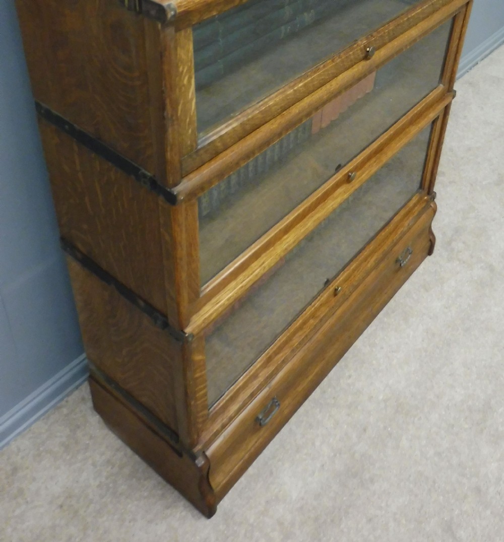TALL GOLDEN OAK GLOBE WERNICKE BOOKCASE View V