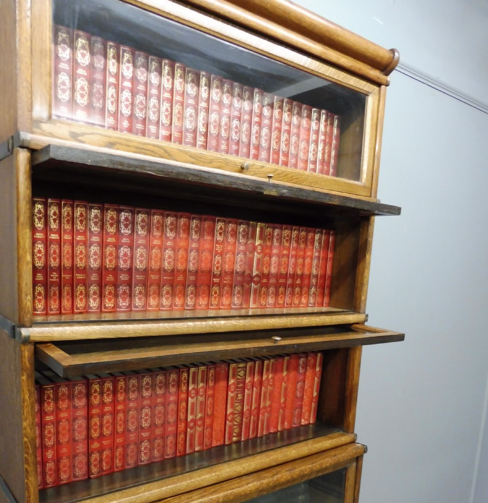 TALL GOLDEN OAK GLOBE WERNICKE BOOKCASE View VII