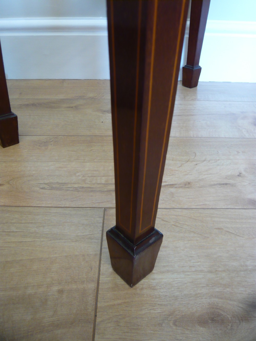 EDWARDIAN MAHOGANY LUGGAGE STAND SATINWOOD INLAY C1920 View IV