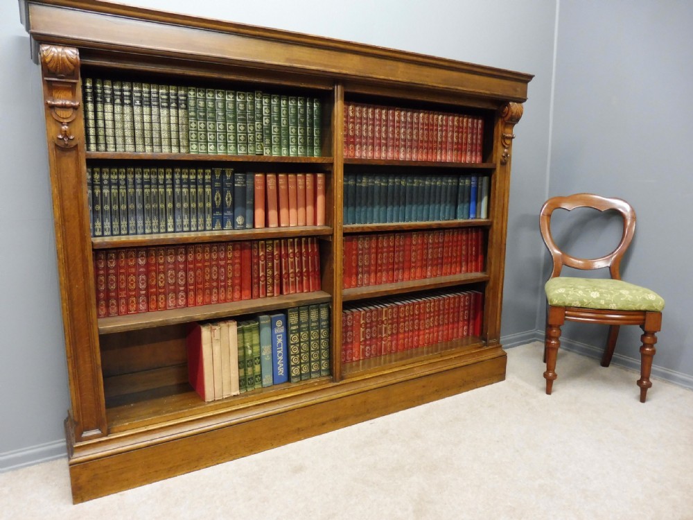 VICTORIAN GOLDEN OAK BOOKSHELVES View II