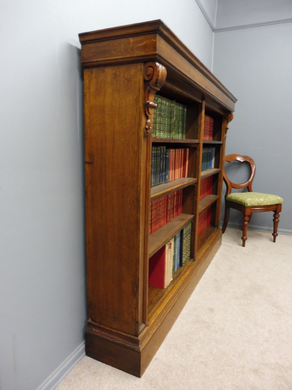 VICTORIAN GOLDEN OAK BOOKSHELVES View IV