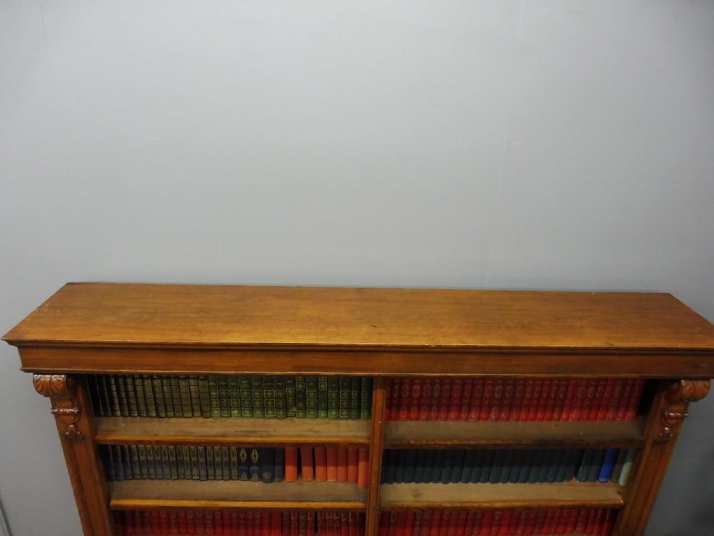 VICTORIAN GOLDEN OAK BOOKSHELVES View VI