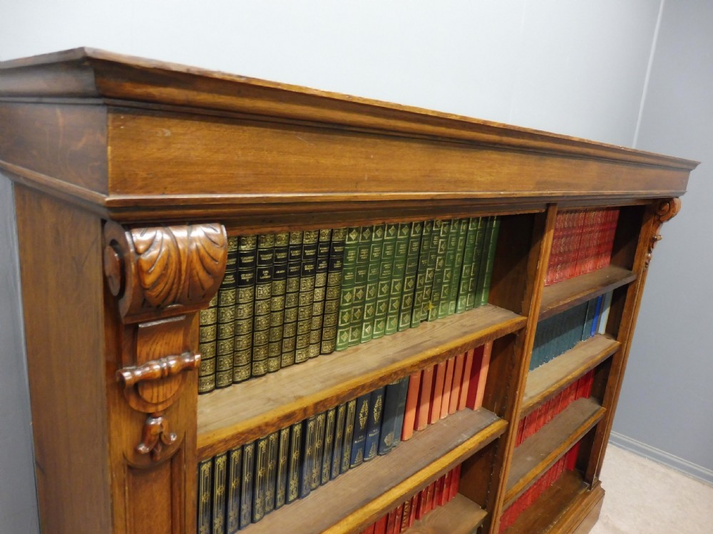 VICTORIAN GOLDEN OAK BOOKSHELVES View VII