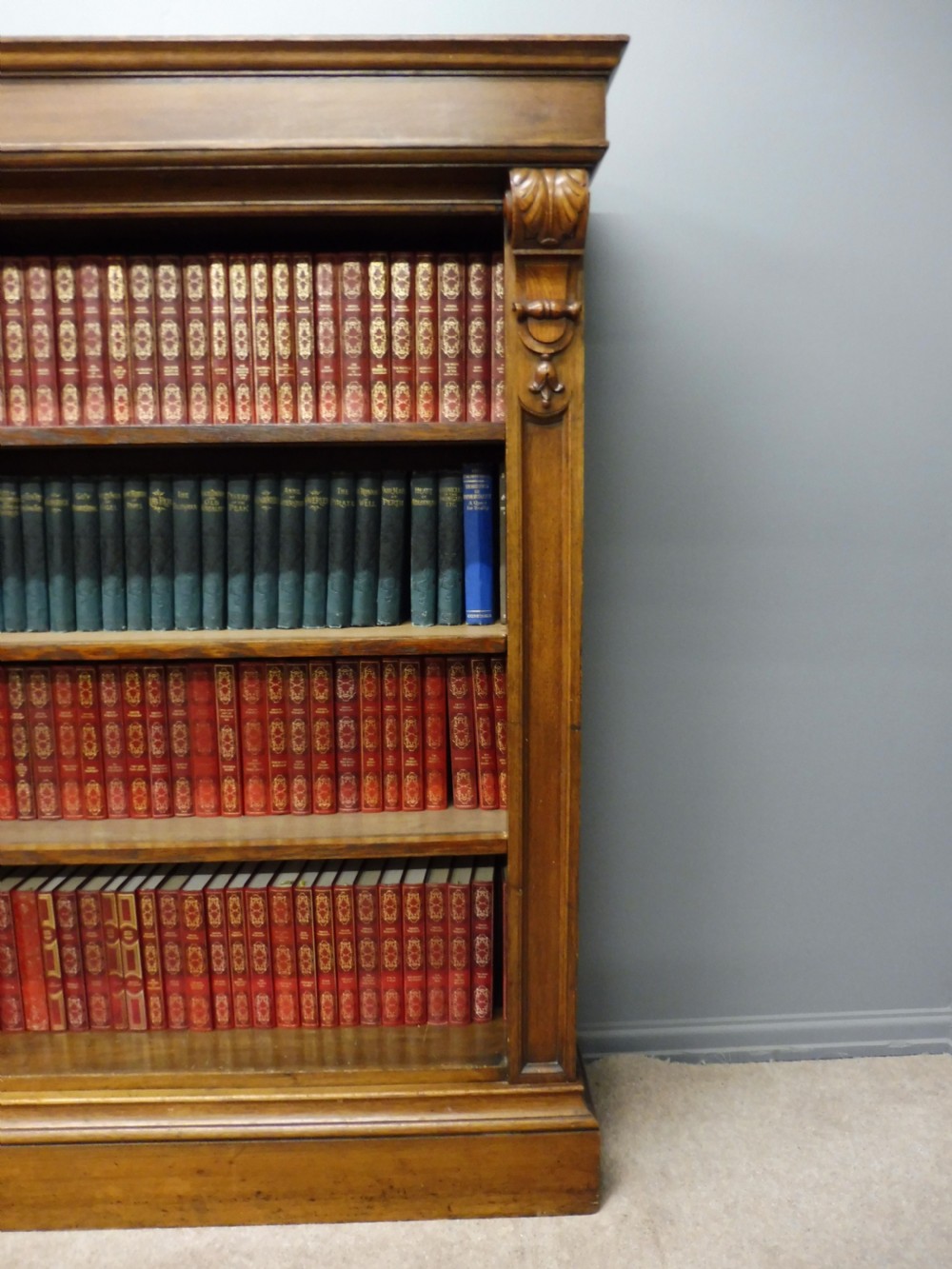 VICTORIAN GOLDEN OAK BOOKSHELVES View X