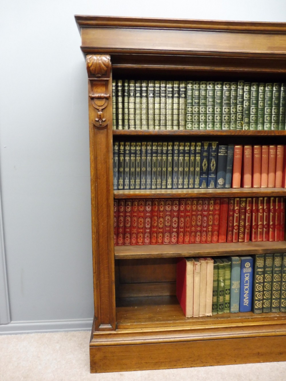 VICTORIAN GOLDEN OAK BOOKSHELVES View XI