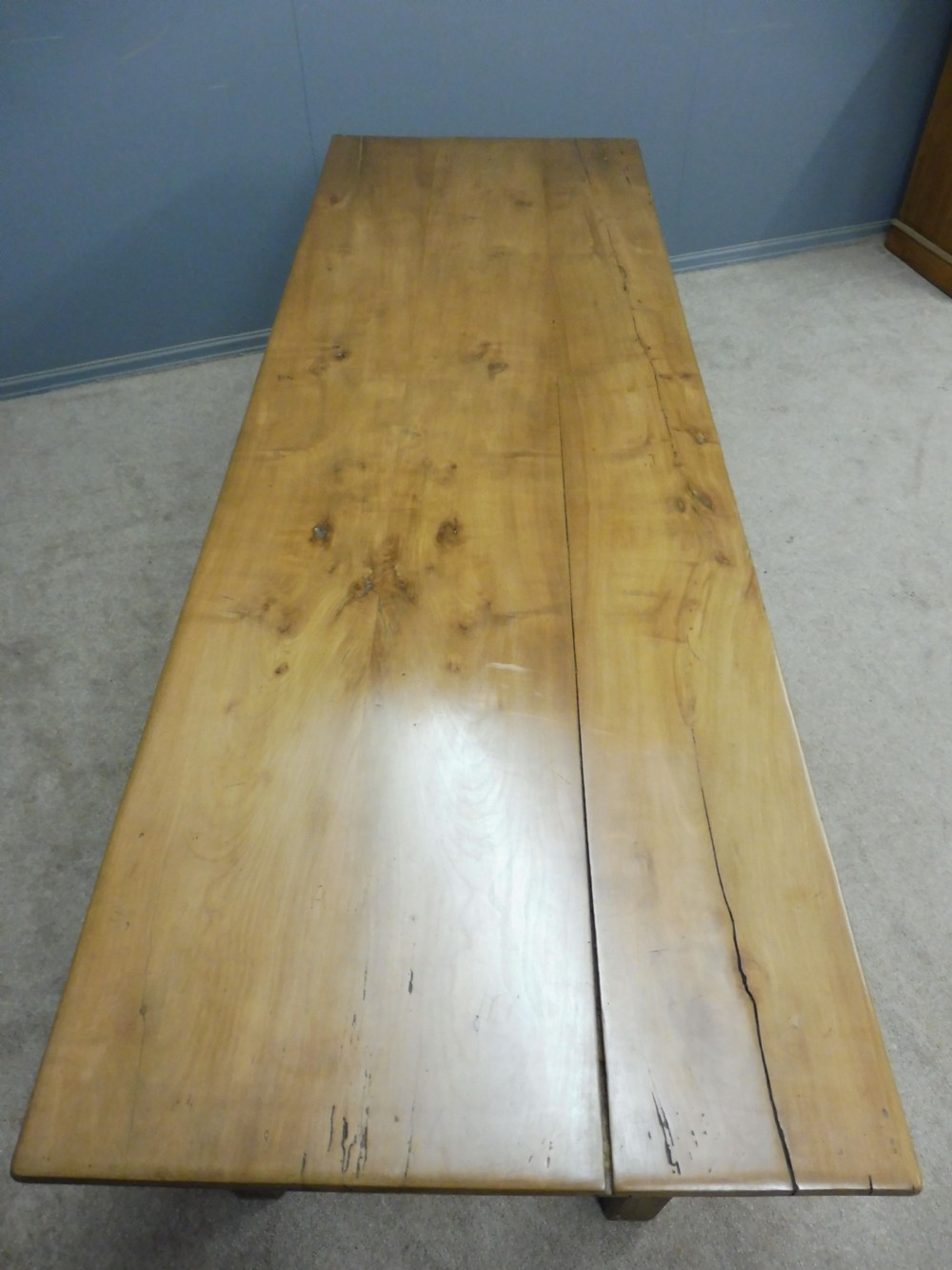 LARGE FRENCH FRUITWOOD FARMHOUSE TABLE
