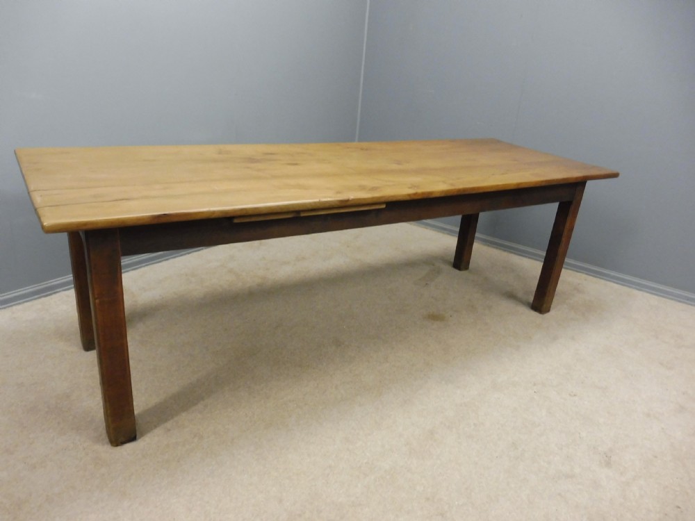 LARGE FRENCH FRUITWOOD FARMHOUSE TABLE View II