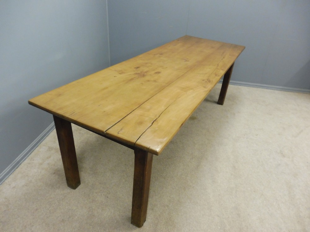 LARGE FRENCH FRUITWOOD FARMHOUSE TABLE View III