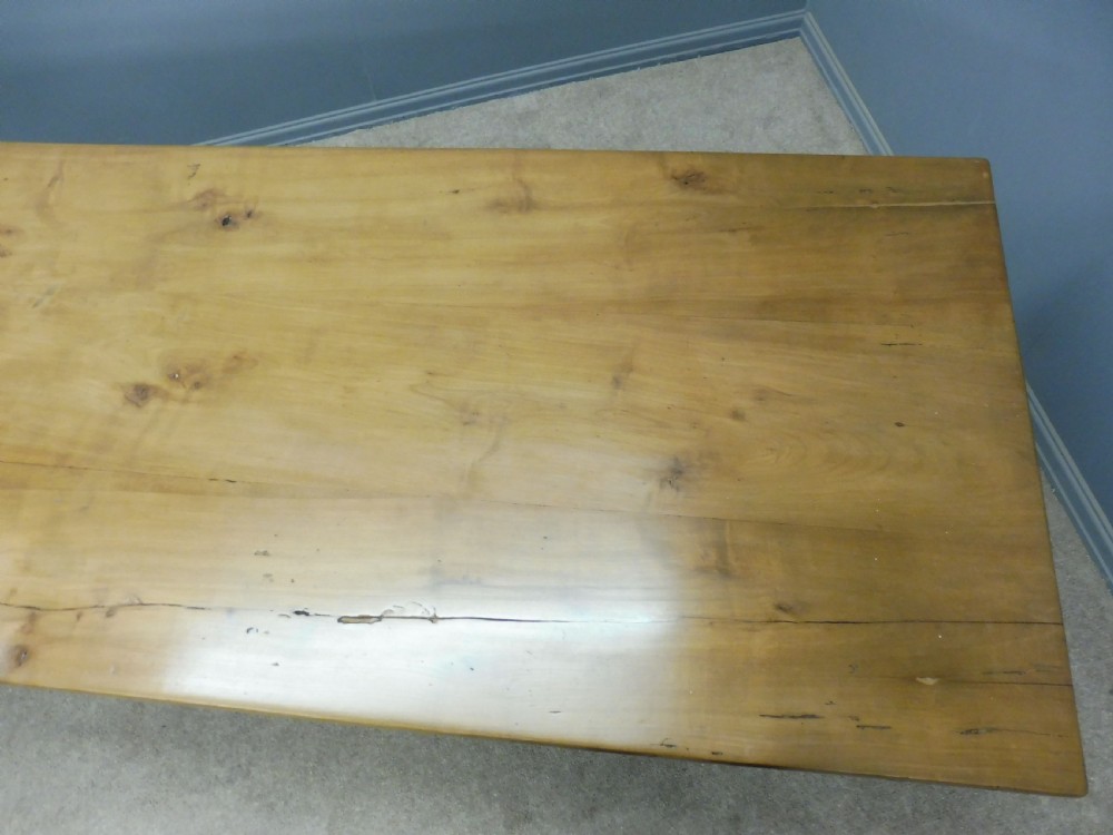 LARGE FRENCH FRUITWOOD FARMHOUSE TABLE View IV