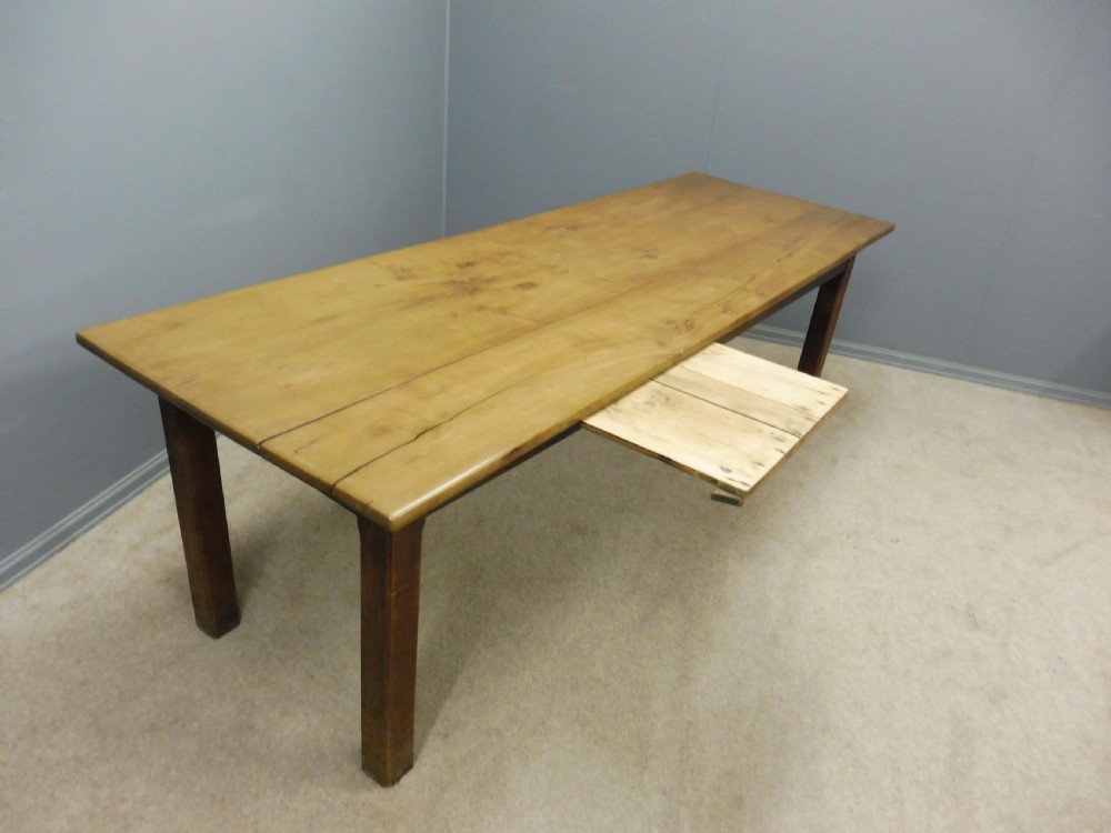 LARGE FRENCH FRUITWOOD FARMHOUSE TABLE View V