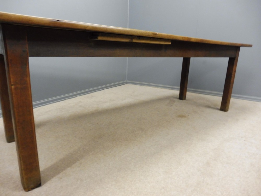 LARGE FRENCH FRUITWOOD FARMHOUSE TABLE View VI
