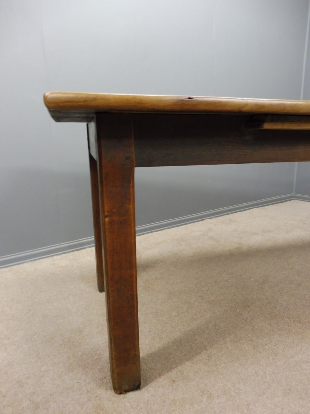 LARGE FRENCH FRUITWOOD FARMHOUSE TABLE View VII