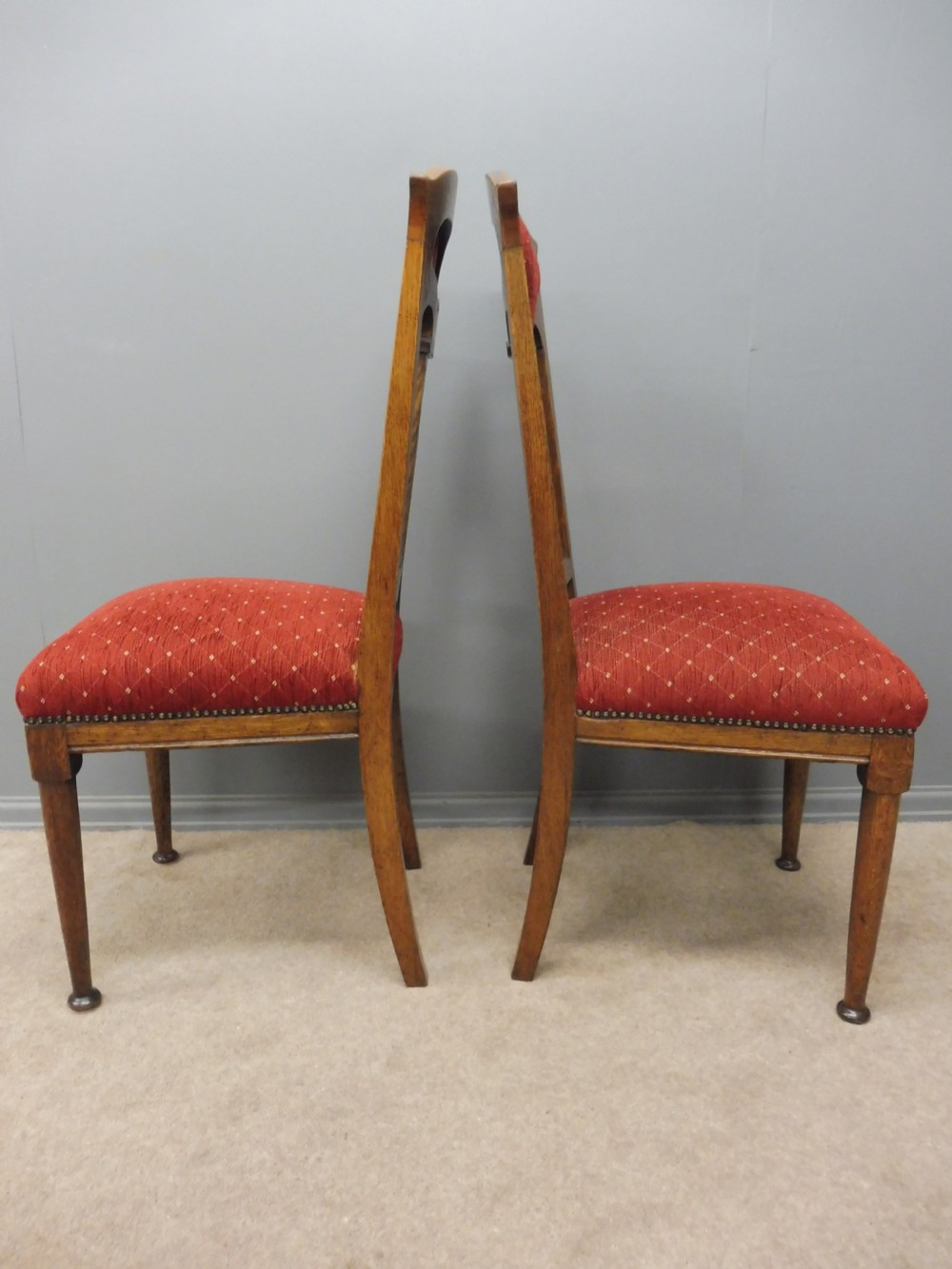 SET OF 8 OAK ARTS AND CRAFTS DINING CHAIRS View VII