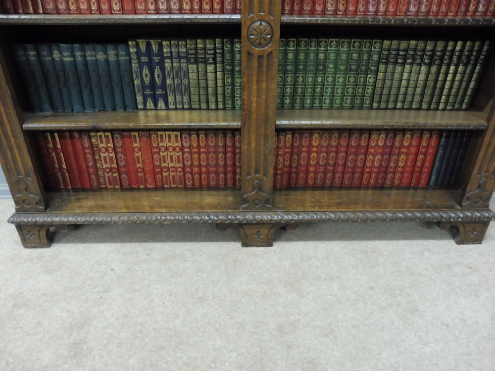 VICTORIAN OAK CARVED BOOKCASE  View VIII