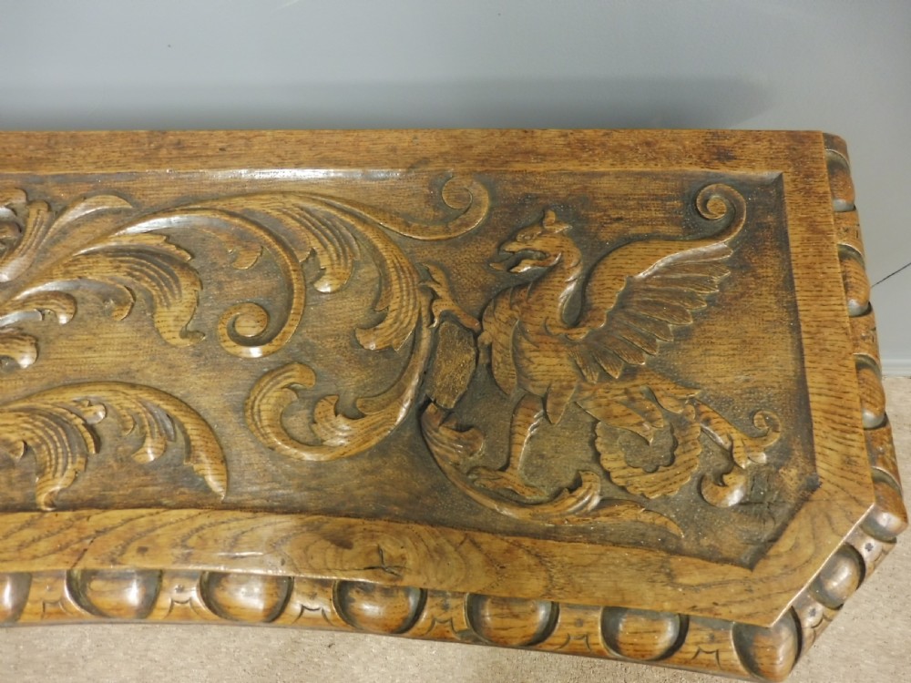 VICTORIAN CARVED OAK HALL OR CONSOLE  TABLE  View III