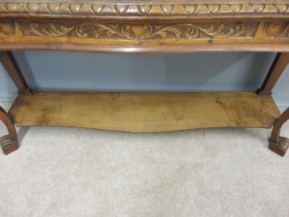 VICTORIAN CARVED OAK HALL OR CONSOLE  TABLE  View VIII